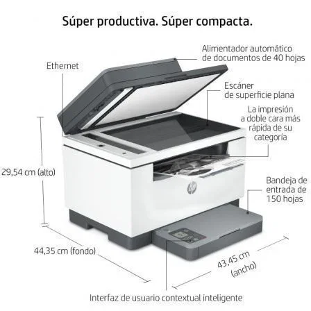 HP LaserJet M234sdn Multifunción Monocromo Blanco y Gris HP LaserJet M234sdn Multifunción Monocromo Blanco y Gris